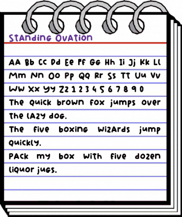 Standing Ovation Regular animated font preview