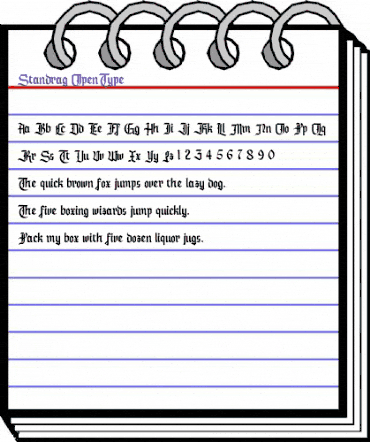 Standrag Regular animated font preview