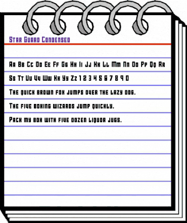 Star Guard Condensed Condensed animated font preview Star Guard Condensed Condensed animated font preview