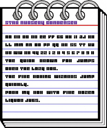 Star Nursery Condensed Condensed animated font preview