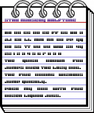 Star Nursery Halftone Regular animated font preview