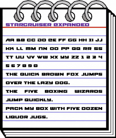 Starcruiser Expanded Expanded animated font preview