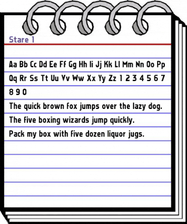 Stare 1 Regular animated font preview