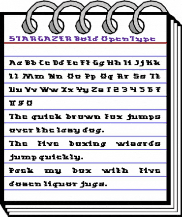 STARGAZER Bold animated font preview