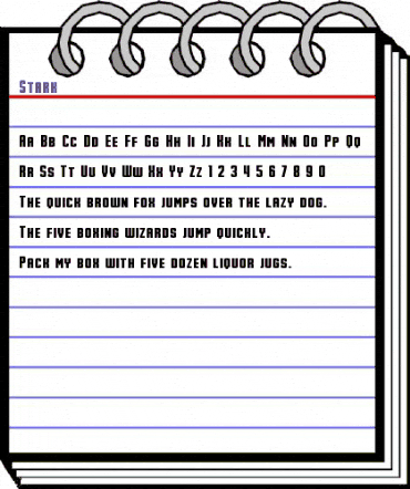 Stark Regular animated font preview