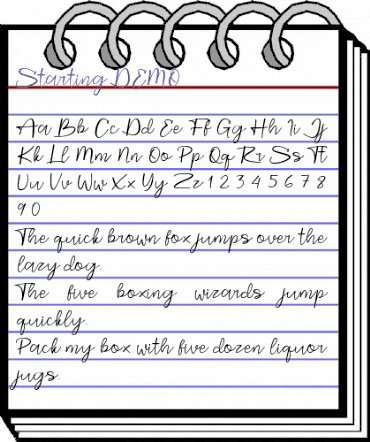 Starting DEMO Regular animated font preview
