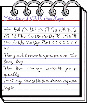 Starting DEMO Regular animated font preview