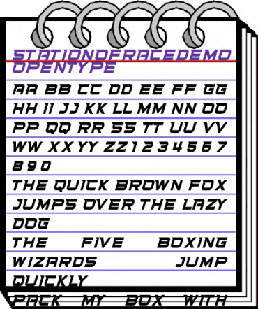 STATION OF RACE DEMO Regular animated font preview