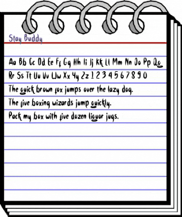 Stay Buddy Regular animated font preview