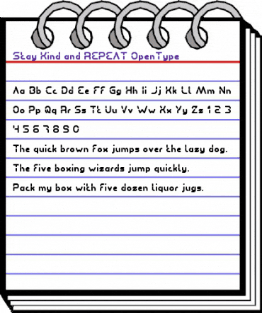 Stay Kind and REPEAT Normal animated font preview