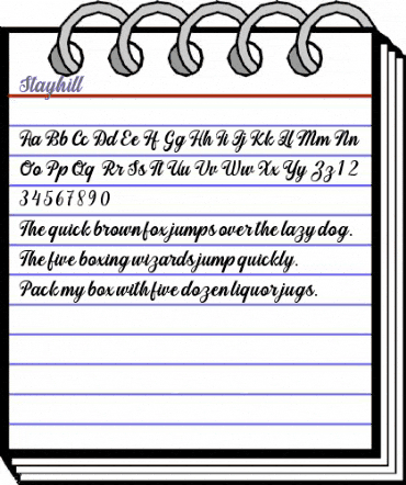 Stayhill Regular animated font preview