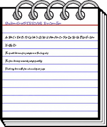 Stay Home Script_PERSONAL Regular animated font preview