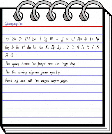 Staykingston Regular animated font preview