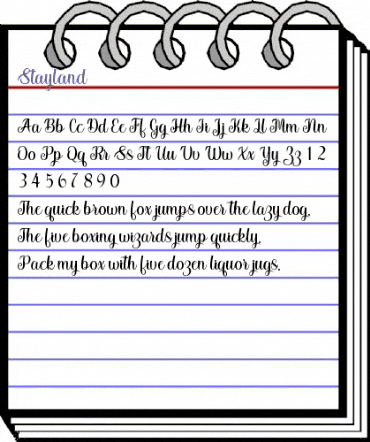 Stayland Regular animated font preview