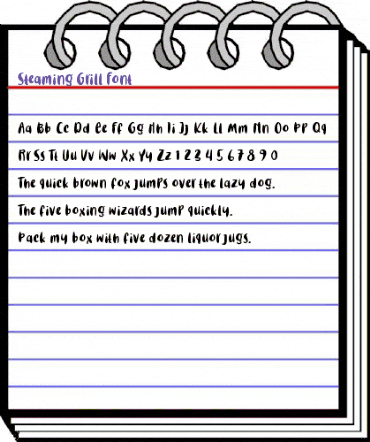 Steaming Grill Regular animated font preview