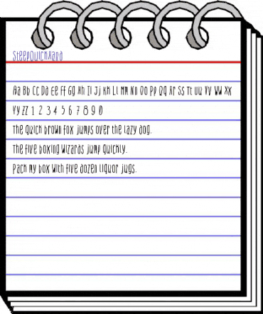 SteepQuickHand Regular animated font preview