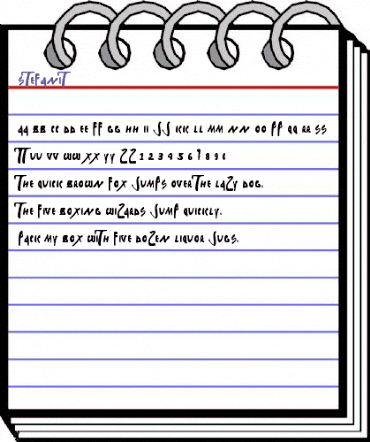 Stefanit Regular animated font preview