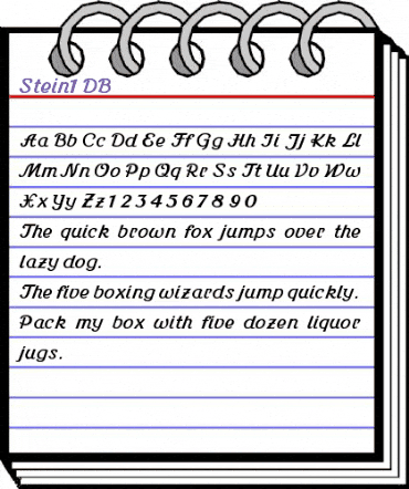 Stein1 DB Normal animated font preview