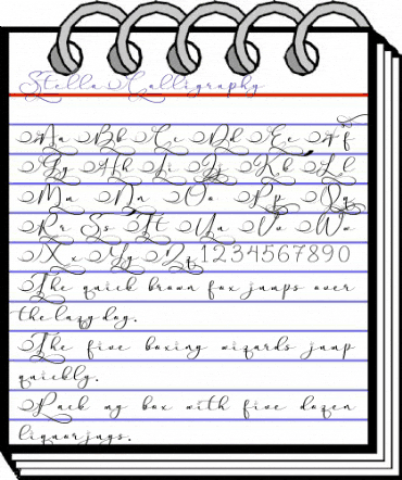 Stella Calligraphy Regular animated font preview