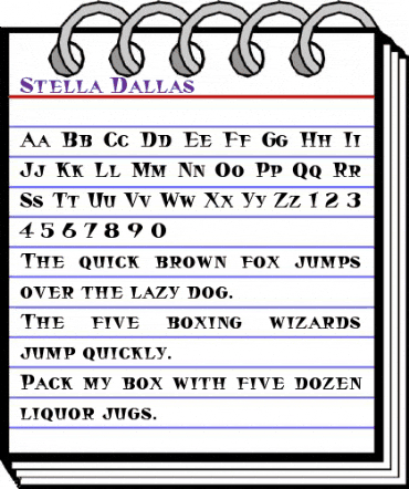 Stella Dallas Regular animated font preview