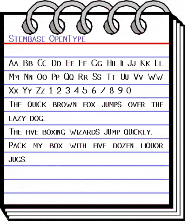 Stembase Regular animated font preview