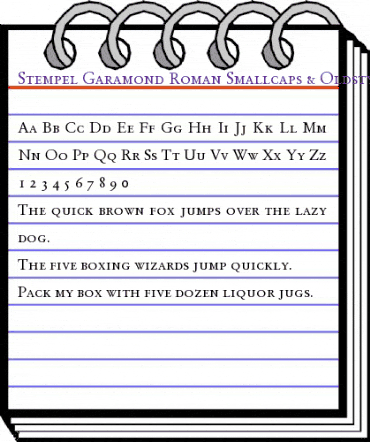 Stempel Garamond RomanSC Regular animated font preview