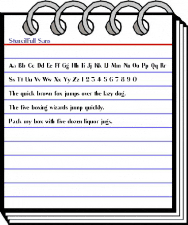 StencilFull Regular animated font preview