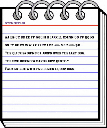 Stengkol 01 Regular animated font preview