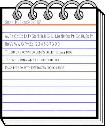 SteppITC-LightSC xPDF Regular animated font preview