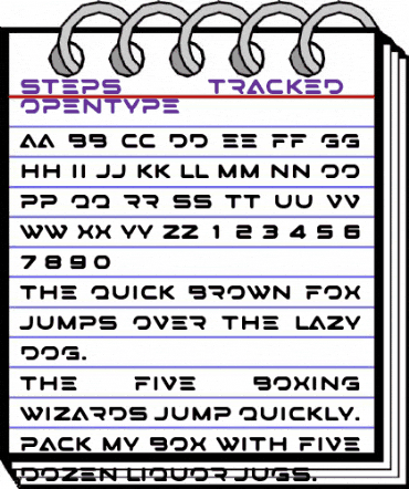 STEPS Tracked Italic animated font preview