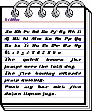 Stilla Normal animated font preview