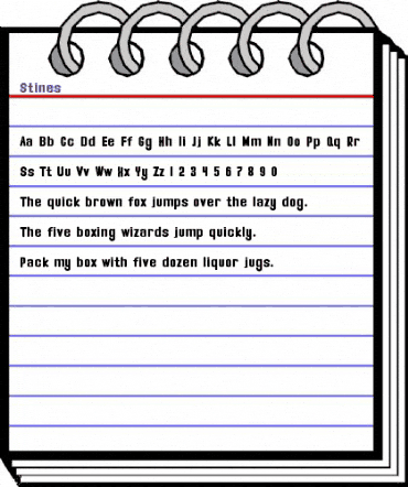 Stines Regular animated font preview