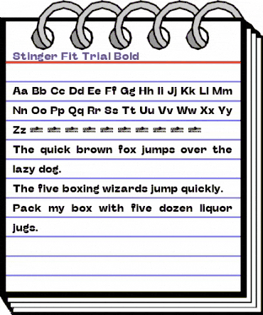 Stinger Fit Trial Bold animated font preview