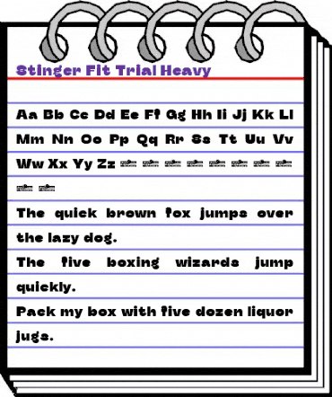 Stinger Fit Trial Heavy animated font preview