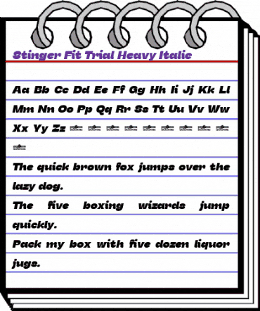 Stinger Fit Trial Heavy Italic animated font preview Stinger Fit Trial Heavy Italic animated font preview