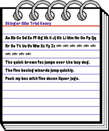 Stinger Slim Trial Heavy animated font preview