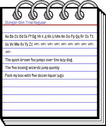 Stinger Slim Trial Regular animated font preview