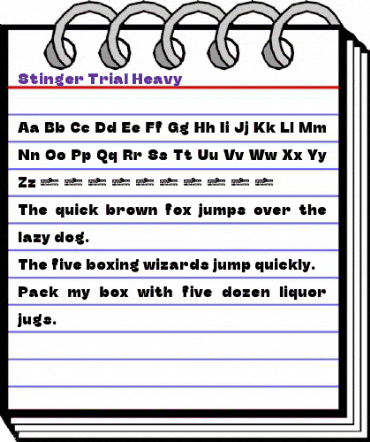 Stinger Trial Heavy animated font preview Stinger Trial Heavy animated font preview