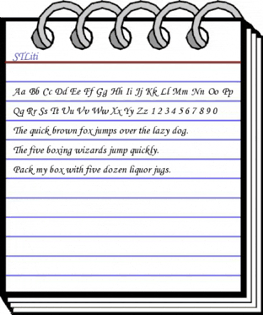 STLiti Regular animated font preview