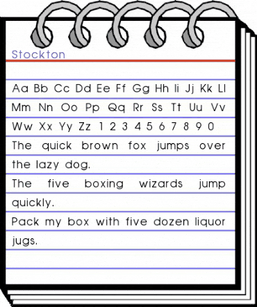 Stockton Normal animated font preview