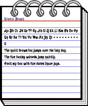 Stoica Brush Regular animated font preview