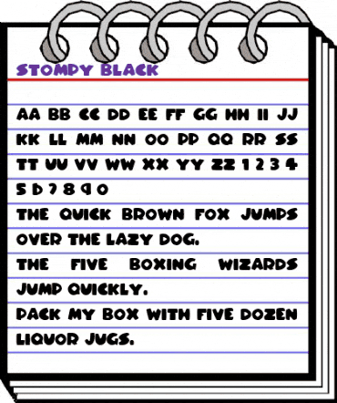 Stompy Italic animated font preview