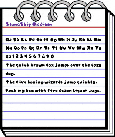 StoneSkip Medium Regular animated font preview