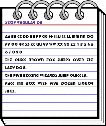 Stop DB Regular animated font preview