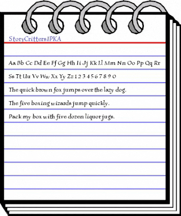 StoryCrittersIPKA Regular animated font preview