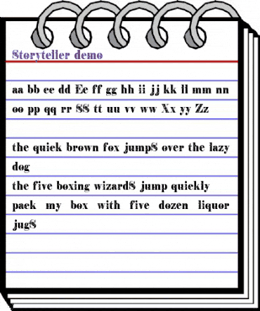 Storyteller Demo animated font preview