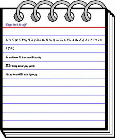 Stranger back in the Night Regular animated font preview