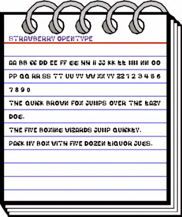 Strawberry Regular animated font preview