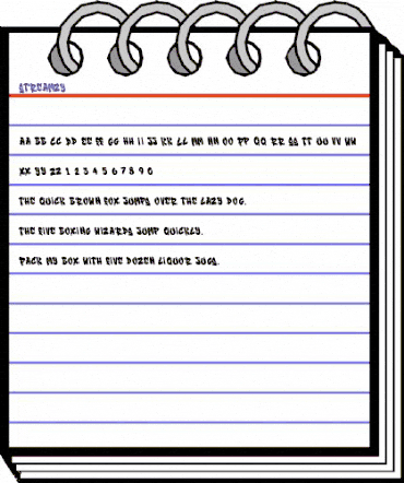 Streamzy Regular animated font preview