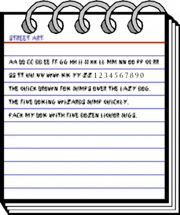 Street Art Regular animated font preview